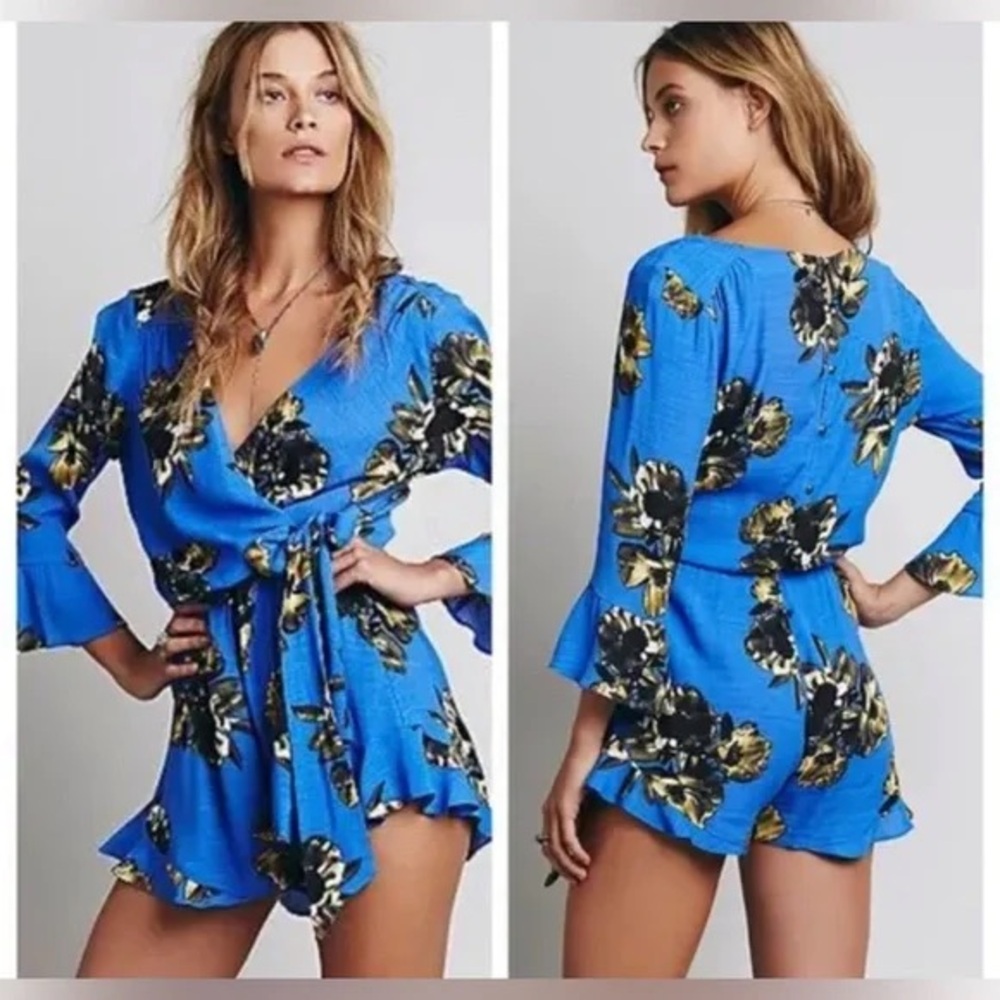 Free People All The Right Ruffles Romper XS